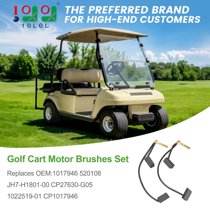 10L0L Golf Cart Motor Brushes Set 36 & 48-Volt Fits Yamaha Electric G8, G9, G14 & G16ï¼ŒClub Car 1994-up Golf Cart (2/ Package) - Image 2